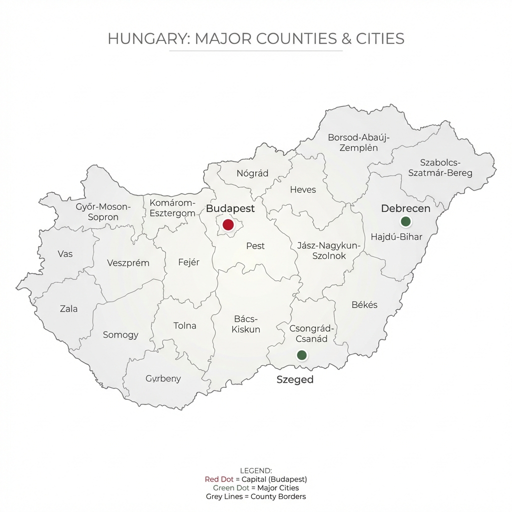 Map of Hungary