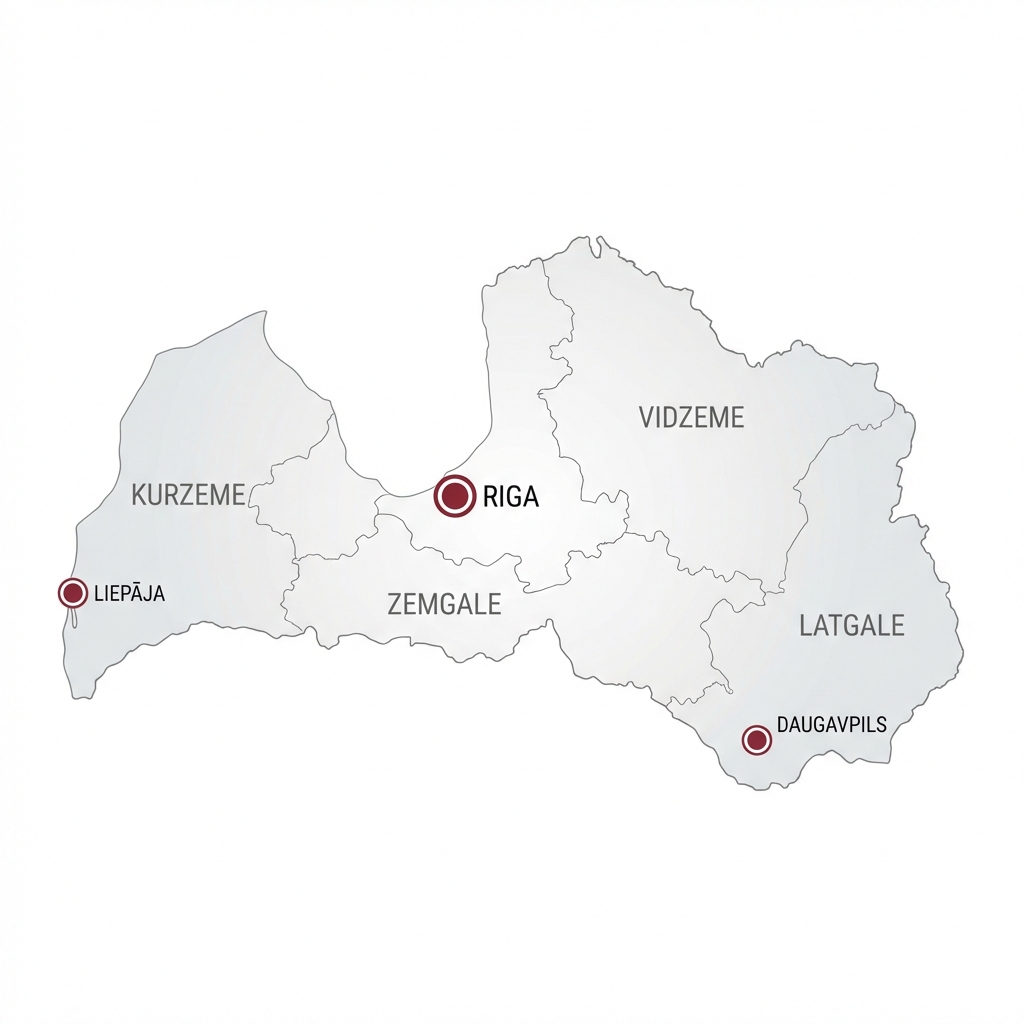 Map of Latvia