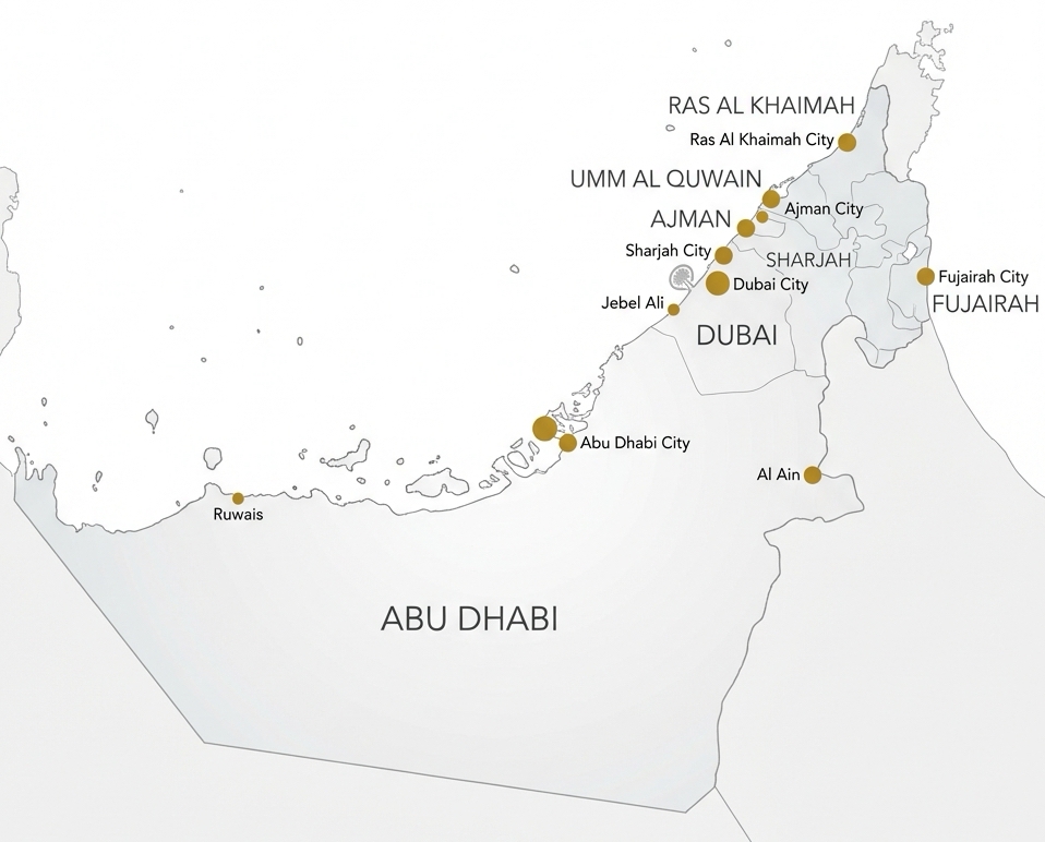 Map of UAE